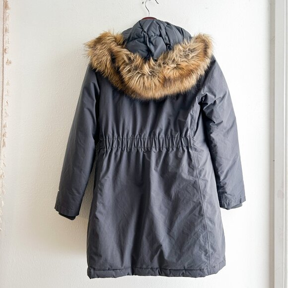 The North Face Arctic Insulated Parka in Vanadis Gray with Faux Fur Trim - Picture 8 of 10